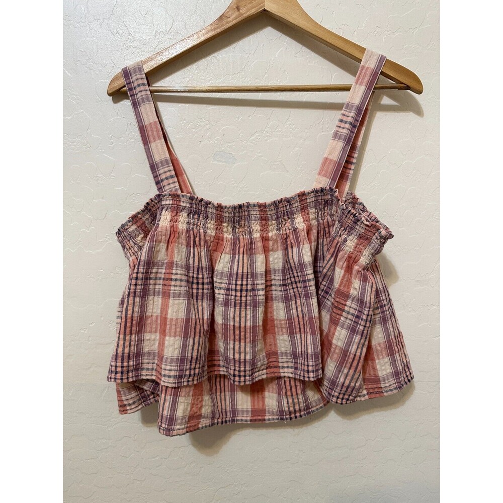 American Eagle Crop Y2K Top XL Boho Western Festival Hippie Picnic Cottagecore - Picture 8 of 12